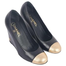 Chanel-CHANEL  Heels EU 39.5 Leather-Black