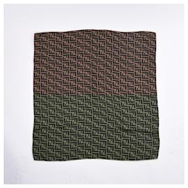 Fendi-FENDI  Scarves T.  silk-Brown