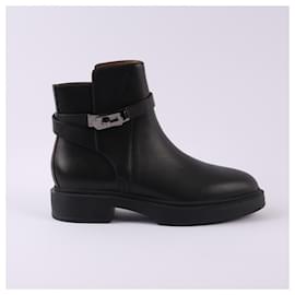 Hermès-HERMES  Ankle boots T.EU 38 Leather-Black