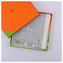 Hermès-HERMES  Scarves T.  silk-Grey
