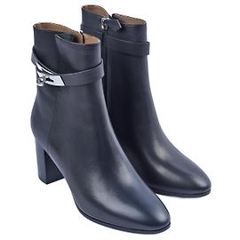 Hermès HERMES Stiefeletten T.EU 37 Rindsleder Schwarz
