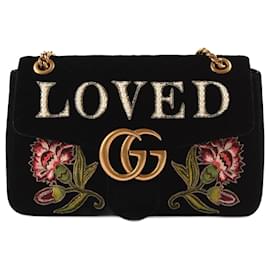 Gucci-GUCCI  Handbags T.  velvet-Black