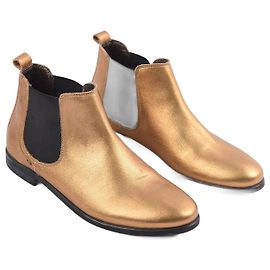 BONPOINT Botines EU 36 Cuero Dorado
