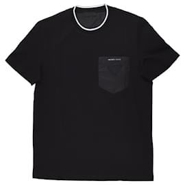 Prada-PRADA camisetas T.Internacional L Algodón-Negro