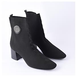 Hermès-HERMES  Ankle boots T.EU 37 Leather-Black