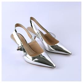 Dior-DIOR  Sandals T.EU 37.5 Leather-Silvery