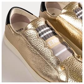Fendi-FENDI  Trainers EU 37.5 Leather-Golden