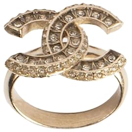 Chanel-Anéis CHANEL T.eu 50 metal-Dourado