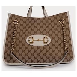 Gucci-GUCCI  Handbags   Cloth-Beige