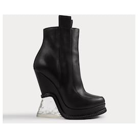 Fendi-FENDI  Ankle boots T.EU 36 Leather-Black