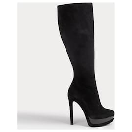 Dior-Botas DIOR T.UE 37 ante-Negro