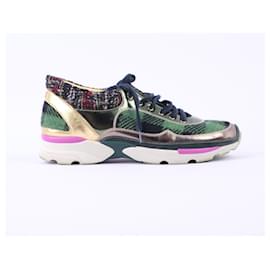 Chanel-CHANEL  Trainers T.EU 38.5 Leather-Green