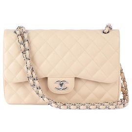 CHANEL Sacs à main Cuir Beige