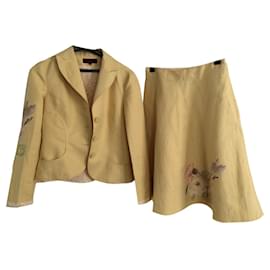 Kenzo-Skirt suit-Yellow
