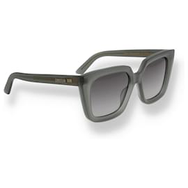 Dior-Dior DIORMIDNIGHT S1I Quadratische Sonnenbrille-Hellgrün