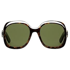 Dior-LADY 95.22 R2I  Occhiali da sole rotondi marroni con effetto tartarugato-Marrone
