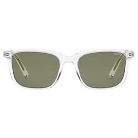 Dior-INDIOR S1I BIOACETATE Rectangular crystal and green sunglasses Reference: INDRS1IOR_85C0-Light green