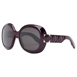 Dior-LADY 95.22 R2I  Burgundy  Rounded Sunglasses-Golden,Dark red