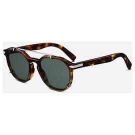 Dior-DIORBLACKSUIT RI Tortoiseshell-effect brown Pantos sunglasses-Brown
