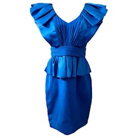 Marchesa-Impresionante vestido Ascot de Marchesa Notte-Azul