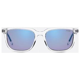 Dior-INDIOR S1I BIOACETATE Crystal and blue rectangular sunglasses Reference: INDRS1IOR_85b7-Blue