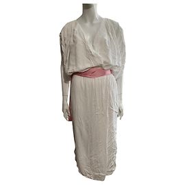 Diane Von Furstenberg DvF Juliette Maxikleid aus Krepp Weiß
