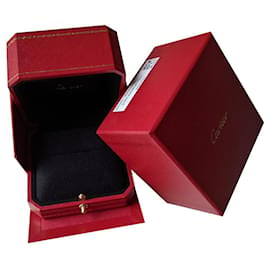 Cartier-Amor Trinity JUC anel caixa interna e externa saco de papel-Vermelho