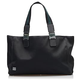 Gucci-Gucci Black GG Canvas Pop Tote-Black