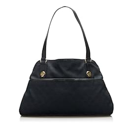 Gucci-GG Canvas Medium Charmy Tote 163288-Black