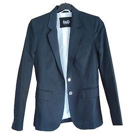 Blazer de algodón azul Dolce & Gabbana Azul