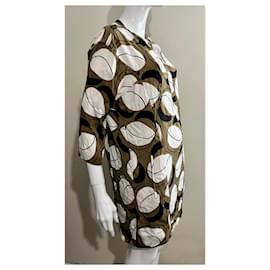 Diane Von Furstenberg-DvF Breanna silk dress in signature print-Khaki