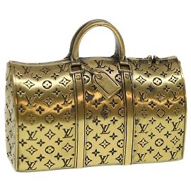 LOUIS VUITTON Keepall Type Briefbeschwerer Metall Nur VIP Goldton LV Auth 39370 Andere