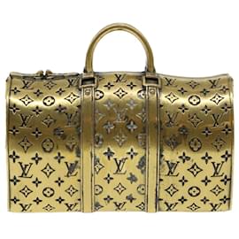 Louis Vuitton-LOUIS VUITTON Keepall Type Paper Weight Metal VIP Only Gold Tone LV Auth 39370-Autre