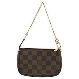 Louis Vuitton-LOUIS VUITTON Damier Ebene Mini Pochette Accessoires Pouch N58009 LV Auth 39590-Other