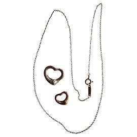Tiffany & Co argento cuore aperto 925 e oro rosa 750 Rosa Altro