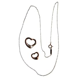 Tiffany & Co-argento cuore aperto 925 e oro rosa 750-Rosa,Altro