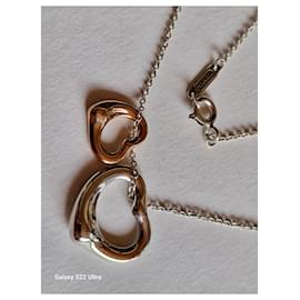 Tiffany & Co-silver open heart 925 and rose gold 750-Pink,Other