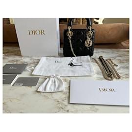 Dior-Lady Dior mini en cuir-Noir