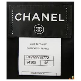 Chanel-Chanel Primavera 2014 Vestido ombro a ombro com acabamento em corda-Preto