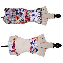 Autre Marque Set Bikini Floreale e Abito da Spiaggia Multicolore