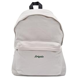 Autre Marque-Script Logo Backpack-White