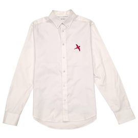 Autre Marque Camisa de pájaro de abeja roja Blanco