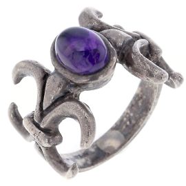& Other Stories Purple Stone Ring Silvery