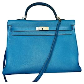 Hermès-Kelly 35-Blau,Marineblau