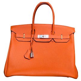 Hermès Birkin 35 en cuir Togo orange palladium Orange