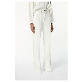 Calça Victoria Beckham Ponti Jersey Marfim Branco