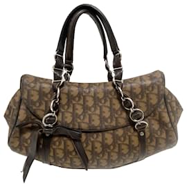 Dior-Dior Brown Dior Oblique Romantique Handbag-Brown
