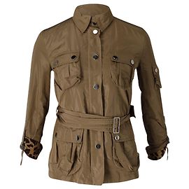 Dolce & Gabbana Safari Jacket in Brown Polyester Brown Beige