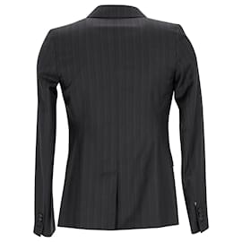 Maison Martin Margiela-Maison Margiela Pinstripe Blazer Jacket in Dark Gray Viscose-Black