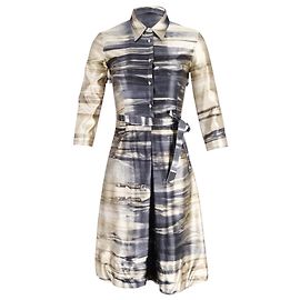 Camisa estampada com cinto Prada em seda multicolorida Outro Impressão em python